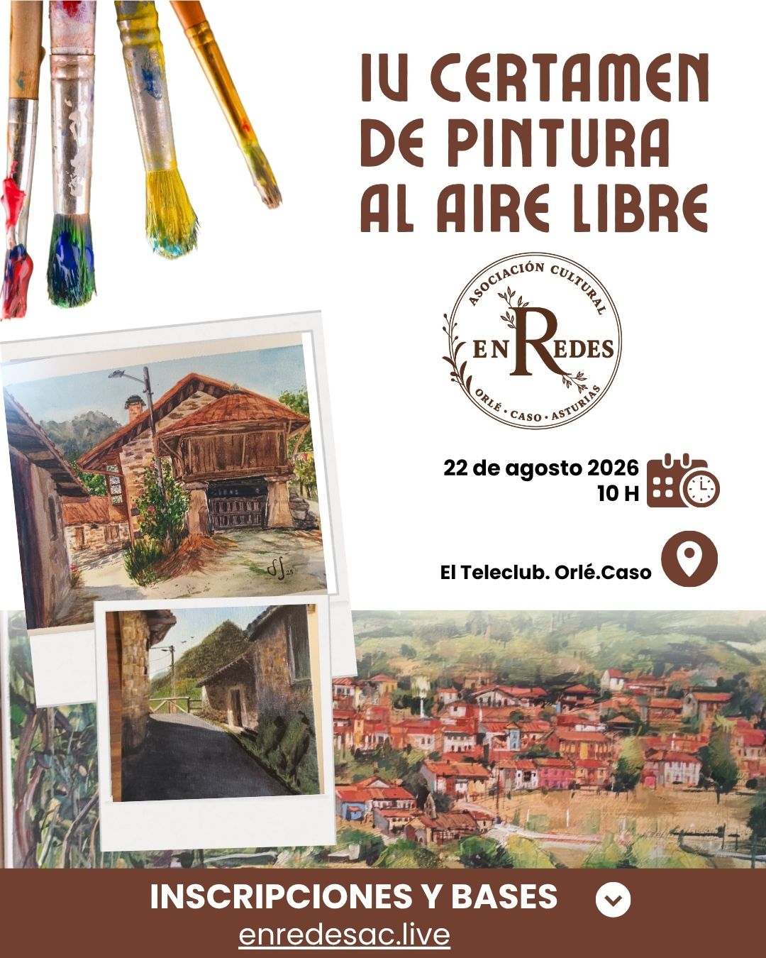 Cartel del IV Certamen de Pintura al aire libre de enRedes